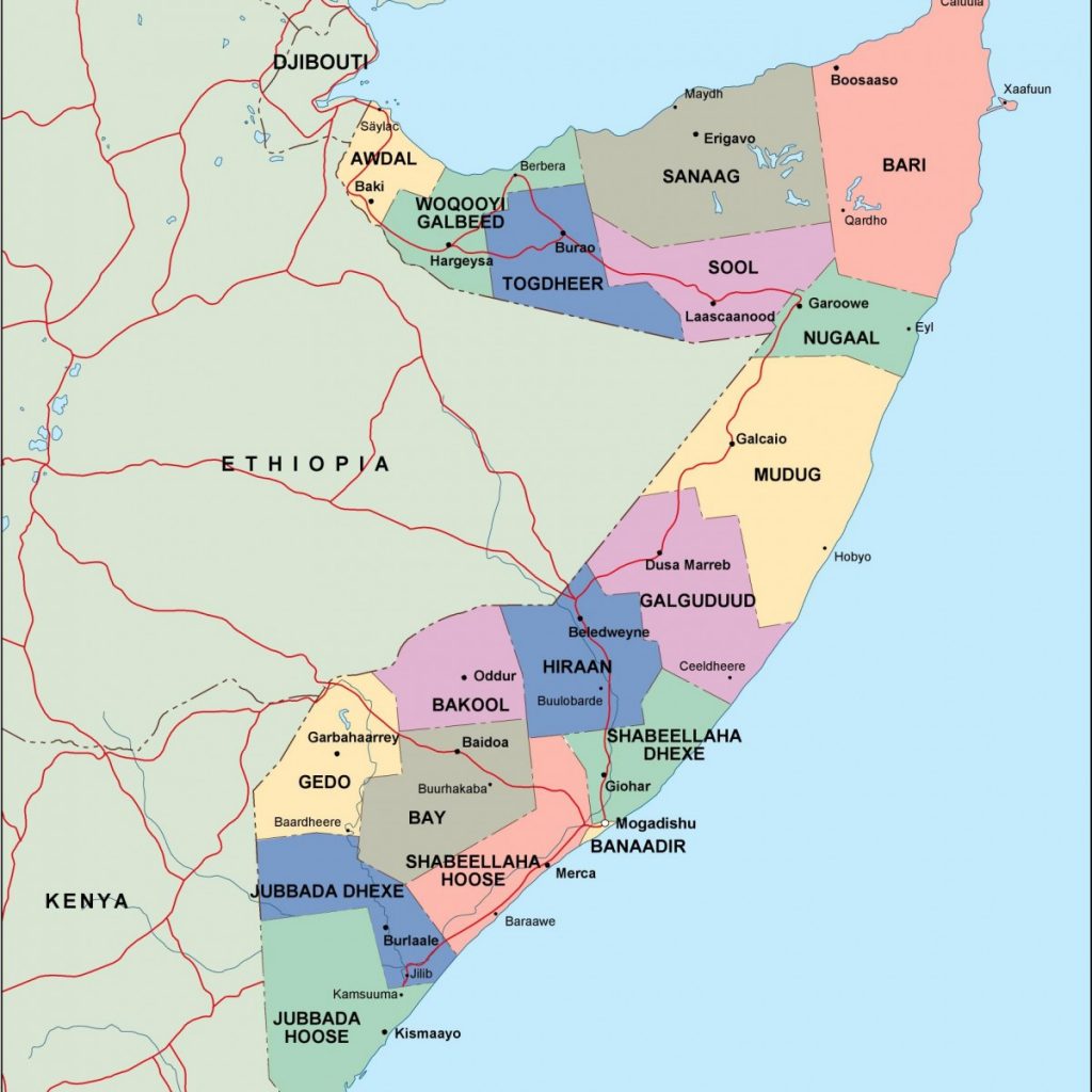 خريطة توضيحية للصومال - صورة أرشيفية